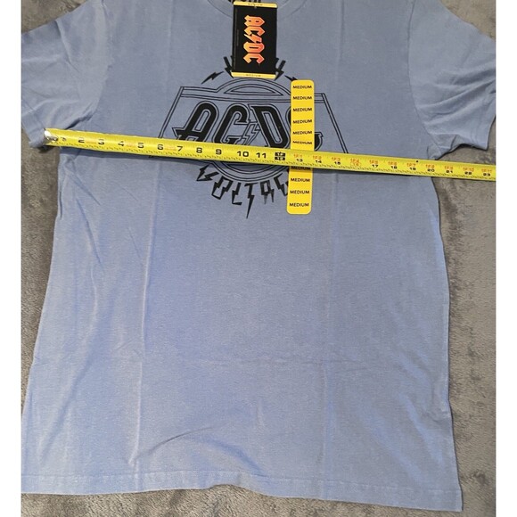 AC-DC Men's Soft Band Logo Flow Blue T-Shirt Size Medium NEW - Picture 3 of 6